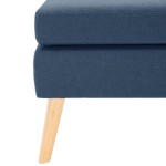 vidaXL Taburet, albastru, material textil vidaXL Taburet, albastru, material textil