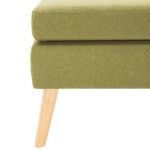 vidaXL Taburet, verde, material textil vidaXL Taburet, verde, material textil