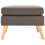 vidaXL Taburet, gri taupe, material textil vidaXL Taburet, gri taupe, material textil