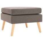 vidaXL Taburet, gri taupe, material textil vidaXL Taburet, gri taupe, material textil
