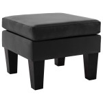 vidaXL Taburet, negru, piele ecologică vidaXL Taburet, negru, piele ecologică