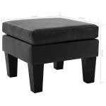 vidaXL Taburet, negru, piele ecologică vidaXL Taburet, negru, piele ecologică