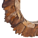 vidaXL Oglindă de perete, 60 cm, tec, rotund