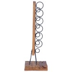 vidaXL Suport 6 sticle de vin, 35x35x100 cm, lemn masiv de tec vidaXL Suport 6 sticle de vin, 35x35x100 cm, lemn masiv de tec