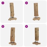 vidaXL Suport 8 sticle de vin, 40 x 30 x 80 cm, lemn masiv de tec