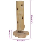 vidaXL Suport 8 sticle de vin, 40 x 30 x 80 cm, lemn masiv de tec