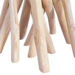 vidaXL Măsuță de cafea cu blat de sticlă, 35x35x50 cm, lemn masiv tec