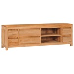 vidaXL Comodă TV, 115 x 30 x 40 cm, lemn masiv de tec vidaXL Comodă TV, 115 x 30 x 40 cm, lemn masiv de tec