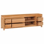 vidaXL Comodă TV, 115 x 30 x 40 cm, lemn masiv de tec vidaXL Comodă TV, 115 x 30 x 40 cm, lemn masiv de tec