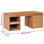 vidaXL Măsuță de cafea, 90x50x40 cm, lemn masiv de tec vidaXL Măsuță de cafea, 90x50x40 cm, lemn masiv de tec