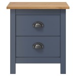 vidaXL Noptiere Hill, 2 buc., gri, 46x35x49,5 cm, lemn de pin