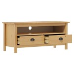 vidaXL Comodă TV Hill, maro miere, 110x40x47 cm, lemn masiv de pin