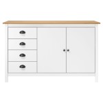 vidaXL Servantă Hill, alb, 130x40x80 cm, lemn masiv de pin vidaXL Servantă Hill, alb, 130x40x80 cm, lemn masiv de pin
