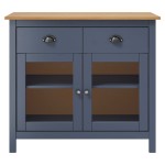 vidaXL Servantă Hill, gri, 90x40x80 cm, lemn masiv de pin vidaXL Servantă Hill, gri, 90x40x80 cm, lemn masiv de pin