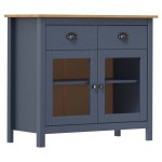 vidaXL Servantă Hill, gri, 90x40x80 cm, lemn masiv de pin vidaXL Servantă Hill, gri, 90x40x80 cm, lemn masiv de pin
