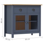 vidaXL Servantă Hill, gri, 90x40x80 cm, lemn masiv de pin vidaXL Servantă Hill, gri, 90x40x80 cm, lemn masiv de pin