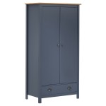 vidaXL Șifonier cu 2 uși Hill, gri, 89x50x170 cm, lemn masiv pin vidaXL Șifonier cu 2 uși Hill, gri, 89x50x170 cm, lemn masiv pin