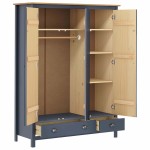 vidaXL Șifonier cu 3 uși Hill,, gri, 127x50x170 cm, lemn masiv pin vidaXL Șifonier cu 3 uși Hill,, gri, 127x50x170 cm, lemn masiv pin