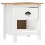 vidaXL Noptiere Hill, 2 buc., 46x35x49,5 cm, lemn masiv de pin