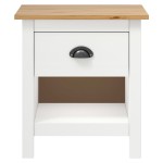 vidaXL Noptiere Hill, 2 buc., 46x35x49,5 cm, lemn masiv de pin
