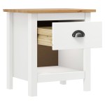 vidaXL Noptiere Hill, 2 buc., 46x35x49,5 cm, lemn masiv de pin