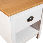 vidaXL Noptiere Hill, 2 buc., 46x35x49,5 cm, lemn masiv de pin
