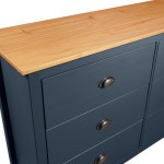 vidaXL Dulap Hill, gri, 125 x 40 x 80 cm, lemn masiv de pin