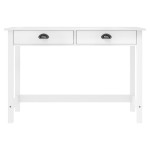 vidaXL Masă consolă Hill cu 2 sertare, 110x45x74 cm, lemn masiv pin vidaXL Masă consolă Hill cu 2 sertare, 110x45x74 cm, lemn masiv pin