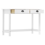 vidaXL Masă consolă Hill cu 2 sertare, 110x45x74 cm, lemn masiv pin vidaXL Masă consolă Hill cu 2 sertare, 110x45x74 cm, lemn masiv pin