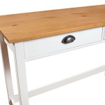 vidaXL Masă consolă Hill cu 2 sertare, 110x45x74 cm, lemn masiv pin