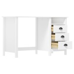 vidaXL Birou Hill cu 3 sertare, 120x50x74 cm, lemn masiv de pin