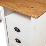vidaXL Birou Hill cu 3 sertare, 120x50x74 cm, lemn masiv de pin