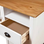 vidaXL Birou Hill cu 3 sertare, 120x50x74 cm, lemn masiv de pin