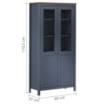 vidaXL Dulap înalt Hill, gri, 85x37x170,5 cm, lemn masiv de pin vidaXL Dulap înalt Hill, gri, 85x37x170,5 cm, lemn masiv de pin