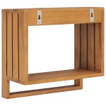 vidaXL Suport prosoape de perete, 35 x 20 x 35 cm, lemn masiv de tec vidaXL Suport prosoape de perete, 35 x 20 x 35 cm, lemn masiv de tec