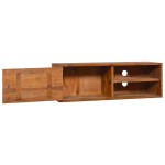 vidaXL Dulap TV montat pe perete, 90x30x30 cm, lemn masiv de tec