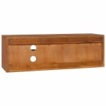 vidaXL Dulap TV montat pe perete, 90x30x30 cm, lemn masiv de tec