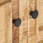 vidaXL Măsuță de cafea, 90x50x35 cm, lemn masiv de mango & trestie