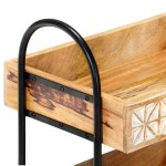 vidaXL Cărucior bucătărie cu 3 niveluri, 46x30x76 cm, lemn masiv mango