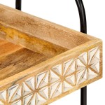 vidaXL Cărucior bucătărie cu 3 niveluri, 46x30x76 cm, lemn masiv mango