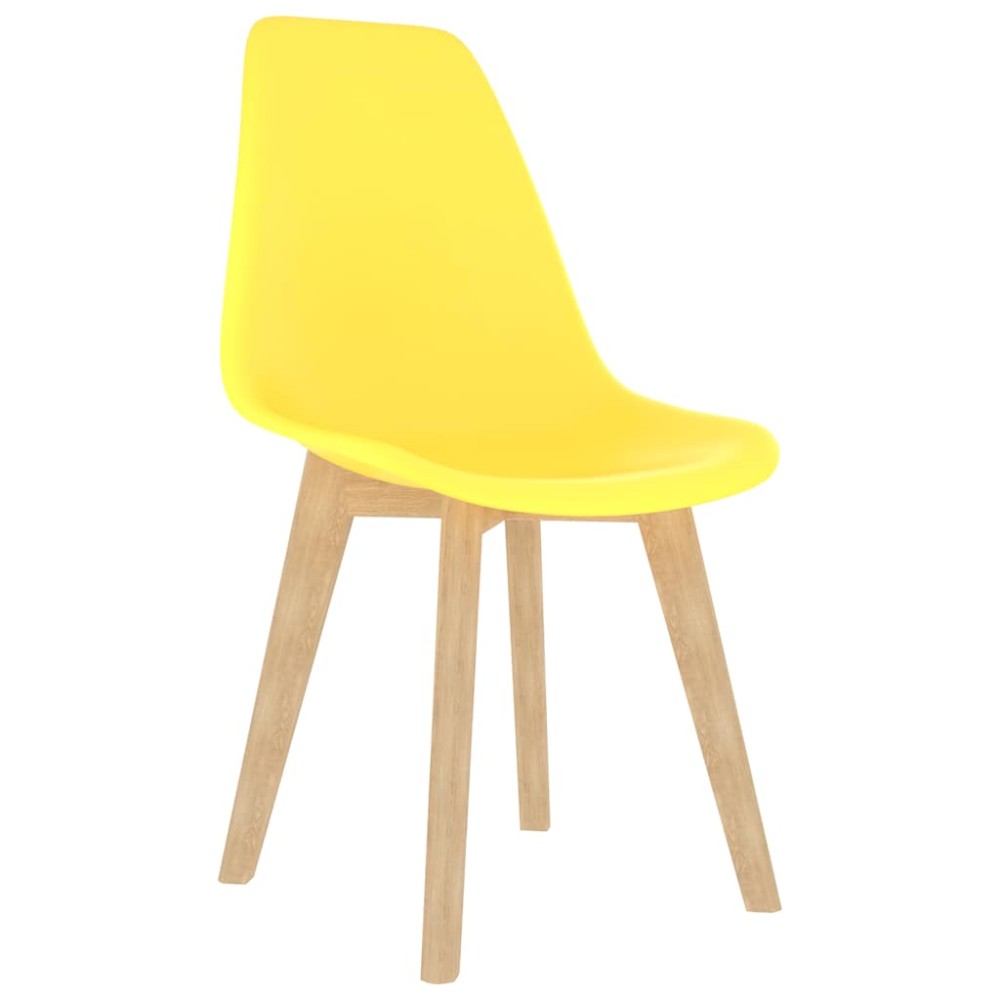 vidaXL Scaune de bucătărie, 4 buc., galben, plastic