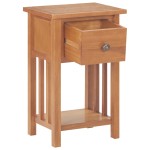 vidaXL Masă de reviste cu sertar, 35 x 27 x 55 cm, lemn masiv stejar vidaXL Masă de reviste cu sertar, 35 x 27 x 55 cm, lemn masiv stejar