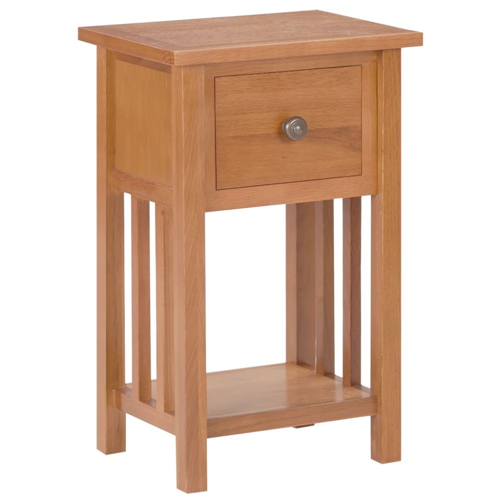 vidaXL Masă de reviste cu sertar, 35 x 27 x 55 cm, lemn masiv stejar