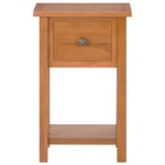vidaXL Masă de reviste cu sertar, 35 x 27 x 55 cm, lemn masiv stejar vidaXL Masă de reviste cu sertar, 35 x 27 x 55 cm, lemn masiv stejar