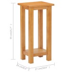 289185 vidaXL Masă laterală 27x24x55 cm Lemn masiv de stejar 289185 vidaXL Masă laterală 27x24x55 cm Lemn masiv de stejar