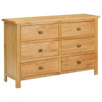 vidaXL Dulap cu sertare, 105 x 33,5 x 73 cm, lemn masiv stejar vidaXL Dulap cu sertare, 105 x 33,5 x 73 cm, lemn masiv stejar