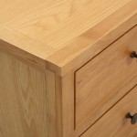 vidaXL Dulap cu sertare, 80 x 35 x 75 cm, lemn masiv stejar