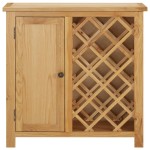 vidaXL Dulap sticle de vin, 11 sticle, 80x32x80 cm, lemn de stejar vidaXL Dulap sticle de vin, 11 sticle, 80x32x80 cm, lemn de stejar