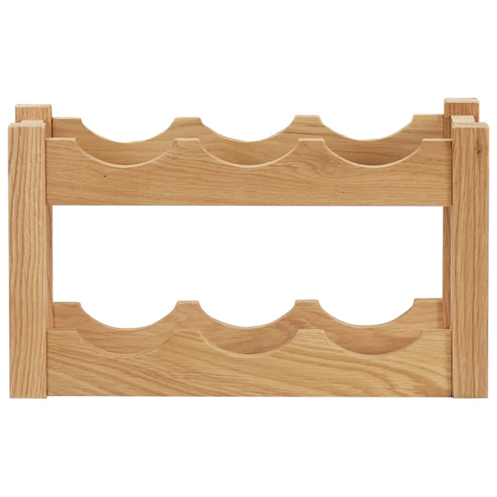 vidaXL Suport 6 sticle de vin, 37 x 21 x 21, lemn masiv de stejar