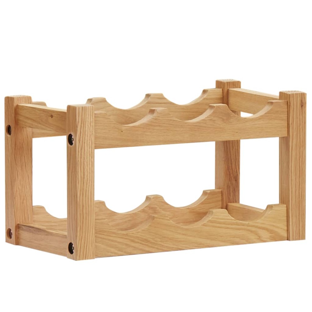 vidaXL Suport 6 sticle de vin, 37 x 21 x 21, lemn masiv de stejar